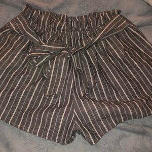 Grey and white shorts